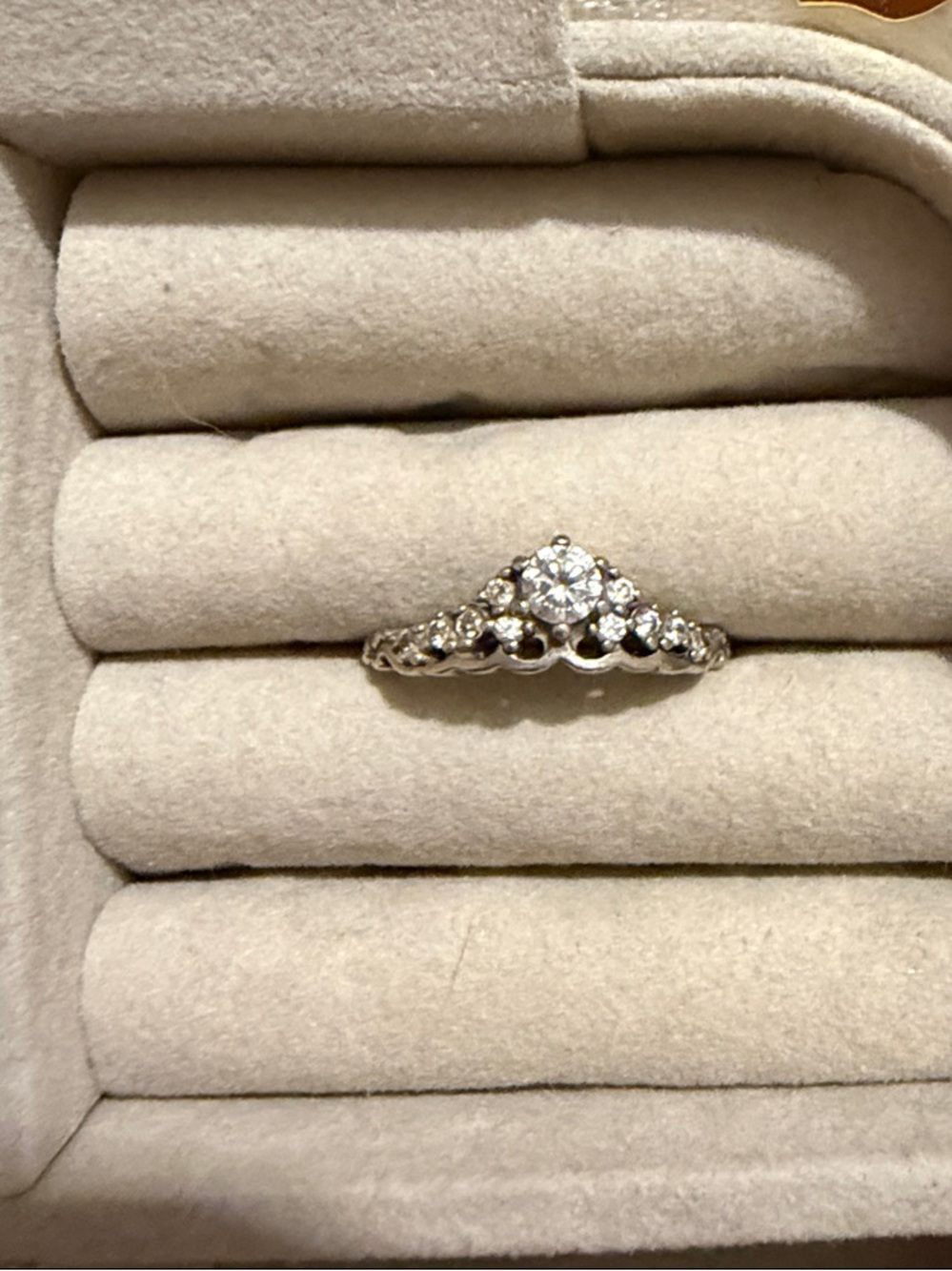Sterling Silver White Cubic Zirconia Chevron Ring - Women Jewelry Pandora